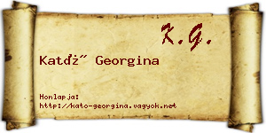 Kató Georgina névjegykártya